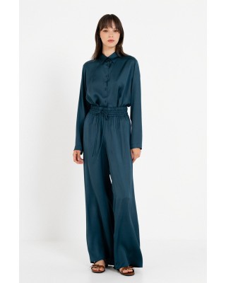 Γυναικεία σατέν wide leg παντελόνα - Philosophy TR44402