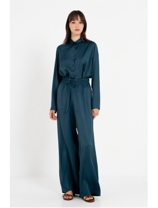 Γυναικεία σατέν wide leg παντελόνα - Philosophy TR44402