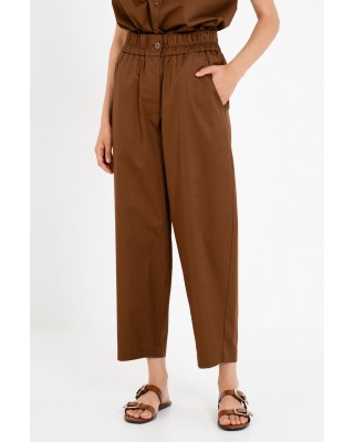 Γυναικείο barrel παντελόνι ποπλίνα - Philosophy TR44510