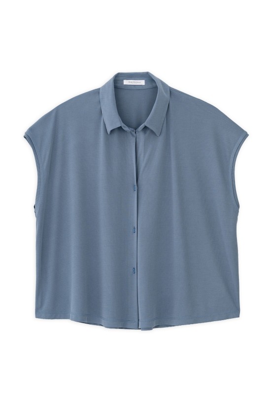 Γυναικείο rib κοντομάνικο πουκάμισο - Philosophy SH77267