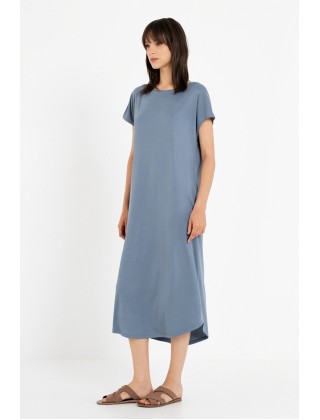 Γυναικείο rib κοντομάνικο φόρεμα - Philosophy DR22586