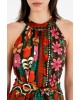 Γυναικείο μάξι satin print halter φόρεμα - Philosophy DR22866