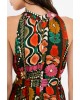 Γυναικείο μάξι satin print halter φόρεμα - Philosophy DR22866