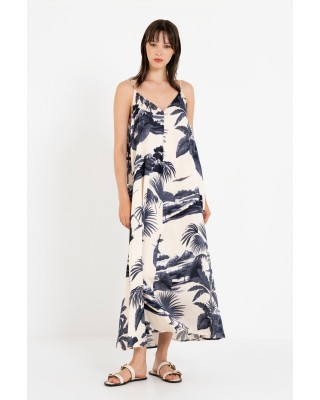 Γυναικείο satin print φόρεμα - Philosophy DR22854