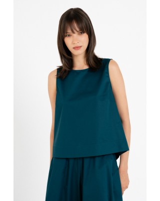 Γυναικεία αμάνικη cropped μπλούζα ποπλίνα - Philosophy BL11923