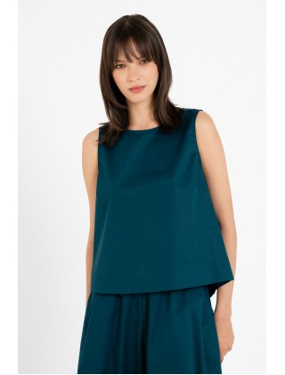 Γυναικεία αμάνικη cropped μπλούζα ποπλίνα - Philosophy BL11923