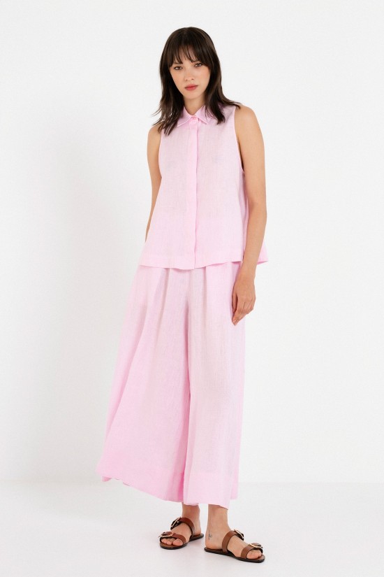 Γυναικείο αμάνικο λινό πουκάμισο - Philosophy SH77269