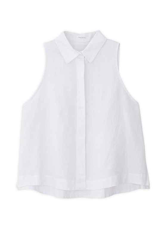 Γυναικείο αμάνικο λινό πουκάμισο - Philosophy SH77269