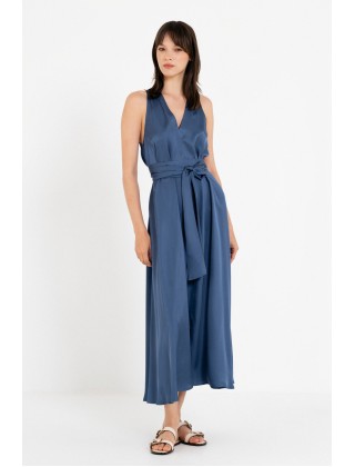 Γυναικείο σατέν πετρόλ φόρεμα - Philosophy DR22840