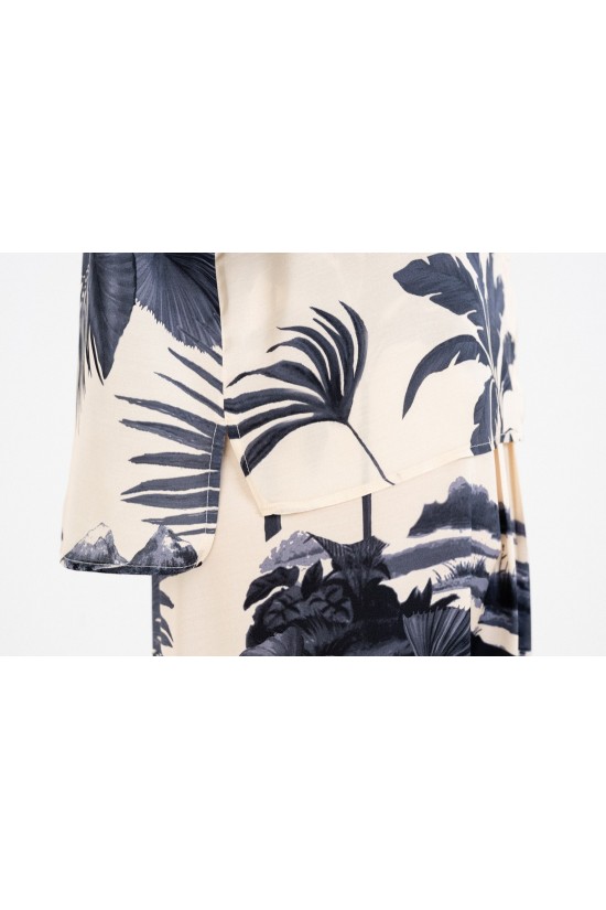 Γυναικείο κοντομάνικο πουκάμισο satin print - Philosophy SH77271