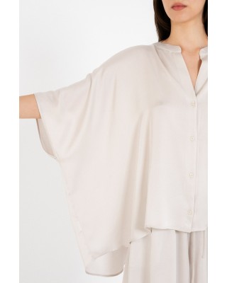 Γυναικείο σατέν κοντομάνικο πουκάμισο - Philosophy SH77277