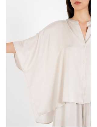 Γυναικείο σατέν κοντομάνικο πουκάμισο - Philosophy SH77277