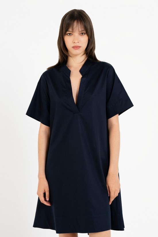 Γυναικείο κοντομάνικο φόρεμα ποπλίνα - Philosophy DR22874