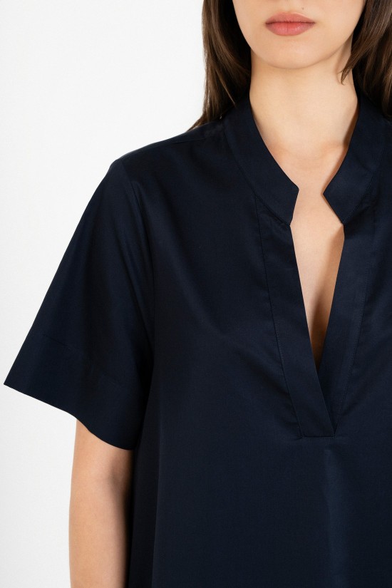 Γυναικείο κοντομάνικο φόρεμα ποπλίνα - Philosophy DR22874