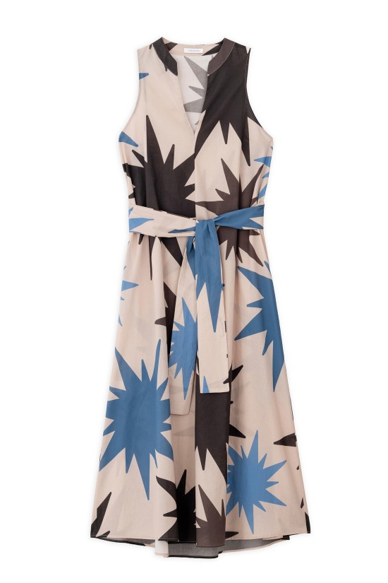 Γυναικείο μάξι αμάνικο φόρεμα με print - Philosophy DR22875