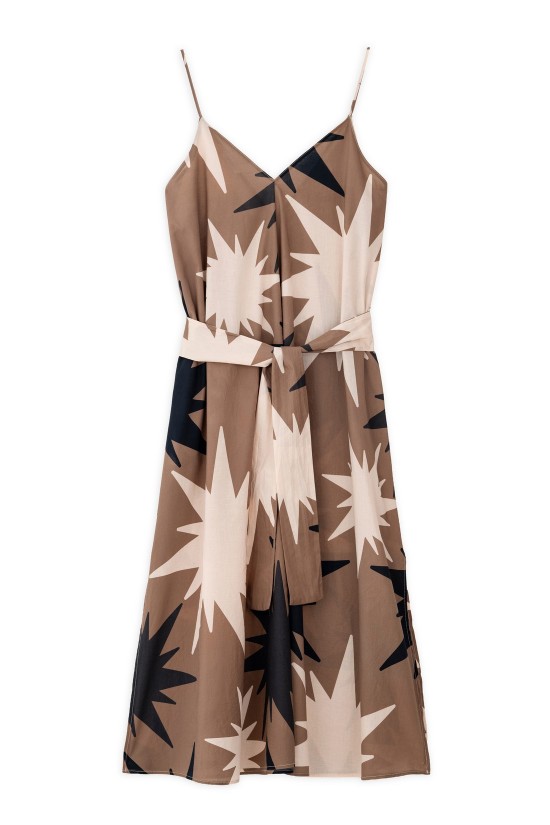 Γυναικείο μάξι αμάνικο φόρεμα με print - Philosophy DR22877