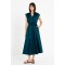 Γυναικείο midi πετρόλ φόρεμα ποπλίνα - Philosophy DR22848