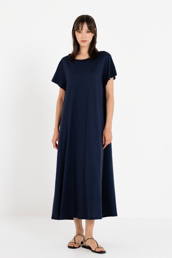 Γυναικείο midi κοντομάνικο φόρεμα - Philosophy DR22852