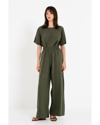 Γυναικεία wide leg παντελόνα washed tencel - Philosophy TR44571