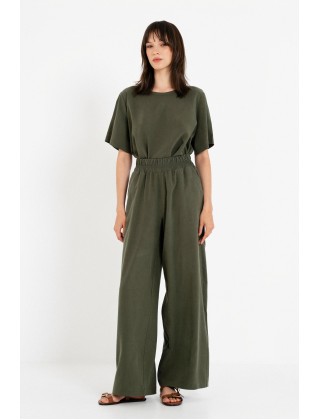 Γυναικεία wide leg παντελόνα washed tencel - Philosophy TR44571