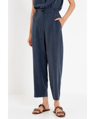 Γυναικείο χακί regular παντελόνι washed tencel - Philosophy TR44584