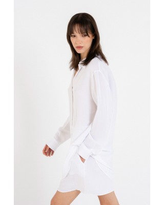 Γυναικείο μπεζ μακρυμάνικο πουκάμισο gauze - Philosophy SH77119