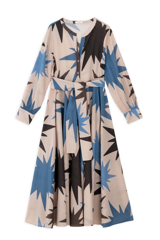 Γυναικείο μακρυμάνικο φόρεμα με print - Philosophy DR22855