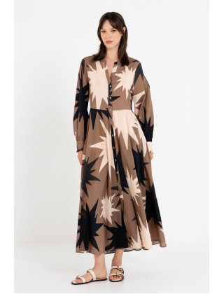 Γυναικείο μακρυμάνικο φόρεμα με print - Philosophy DR22855