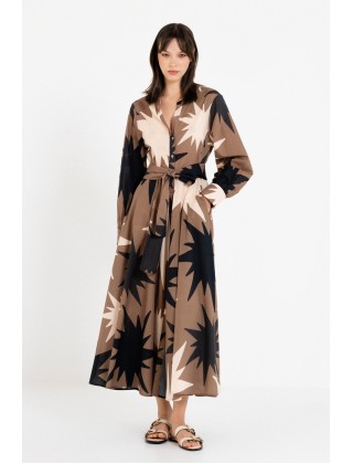 Γυναικείο μακρυμάνικο φόρεμα με print - Philosophy DR22855