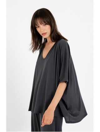 Γυναικεία oversized κοντομάνικη μπλούζα - Philosophy BL12052