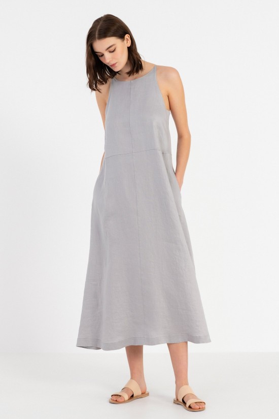 Twill linen Strapped dress Philosophy –DR2627 Twill linen Strapped dress Philosophy –DR2627