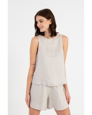 Cropped Top Twill Linen Philosophy-BL1832