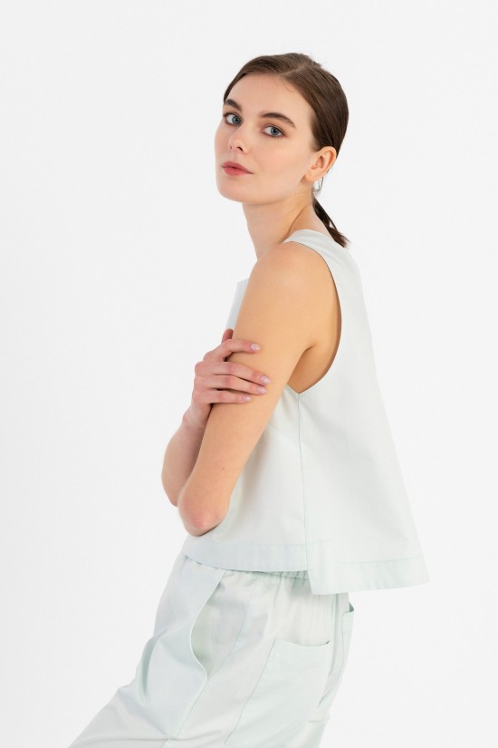 Poplin cropped top Philosophy –BL1810 Poplin cropped top Philosophy –BL1810