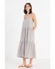 Tencel Linen Strapped Dress Philosophy – DR2636 Tencel Linen Strapped Dress Philosophy – DR2636