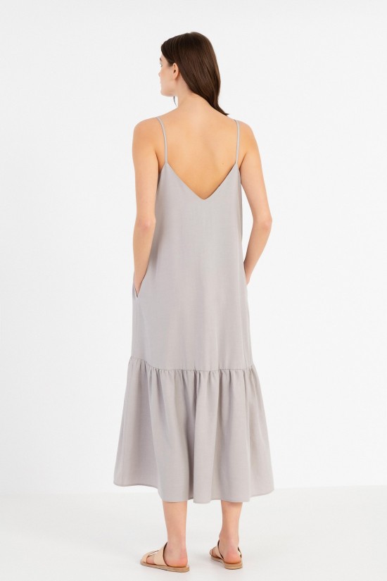 Tencel Linen Strapped Dress Philosophy – DR2636 Tencel Linen Strapped Dress Philosophy – DR2636