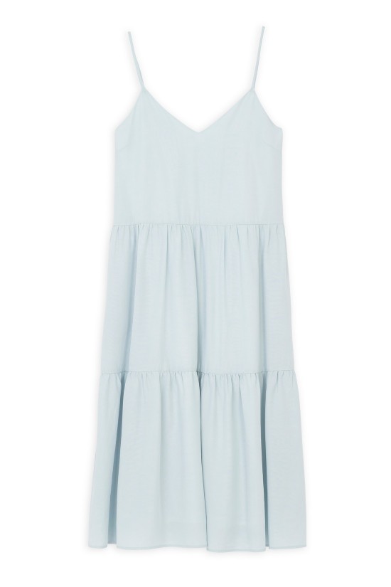 Tencel Linen Strapped Dress Philosophy – DR2636 Tencel Linen Strapped Dress Philosophy – DR2636