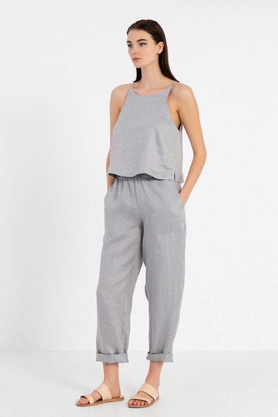 Twill linen straight leg pants Philosophy –TR4317 Twill linen straight leg pants Philosophy –TR4317