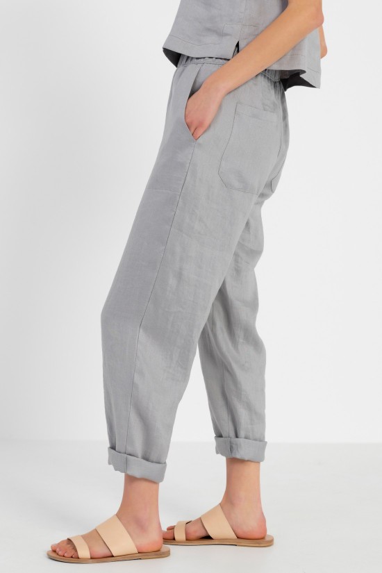 Twill linen straight leg pants Philosophy –TR4317