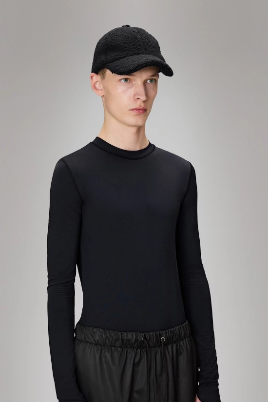 Unisex μαύρο fleece καπέλο - Rains 20650