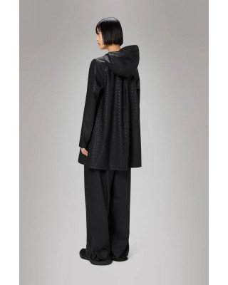 Γυναικείο μαύρο αδιάβροχο μπουφάν - Rains A line House 18050 Γυναικείο μαύρο αδιάβροχο μπουφάν - Rains A line House 18050