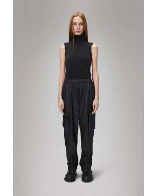 Unisex μαύρο παντελόνι Cargo - Rains 18850 Unisex μαύρο παντελόνι Cargo - Rains 18850