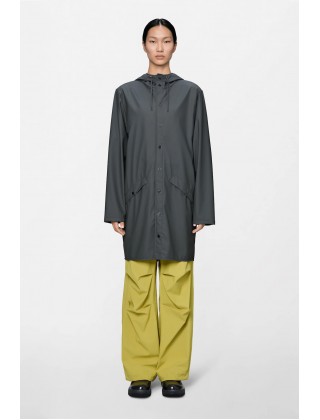 Unisex γκρι αδιάβροχο μπουφάν - Rains Long Jacket 12020