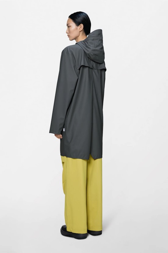 Unisex γκρι αδιάβροχο μπουφάν - Rains Long Jacket 12020