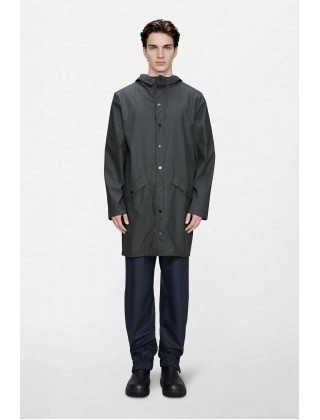 Unisex γκρι αδιάβροχο μπουφάν - Rains Long Jacket 12020