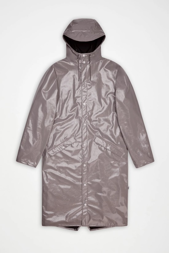 Unisex μακρύ αδιάβροχο μπουφάν - Rains Longer Jacker Cinder Glaze 18360 Unisex μακρύ αδιάβροχο μπουφάν - Rains Longer Jacker Cinder Glaze 18360