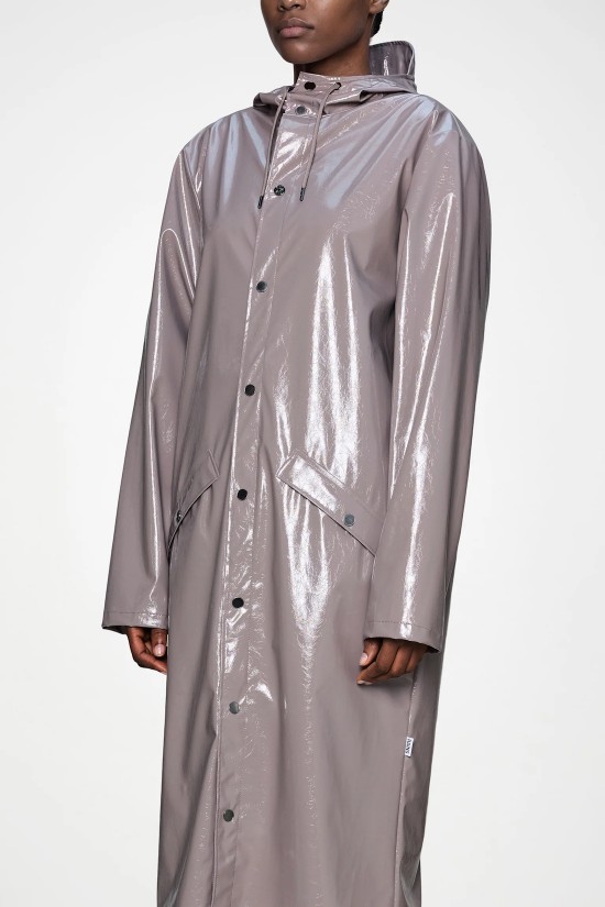 Unisex μακρύ αδιάβροχο μπουφάν - Rains Longer Jacker Cinder Glaze 18360 Unisex μακρύ αδιάβροχο μπουφάν - Rains Longer Jacker Cinder Glaze 18360