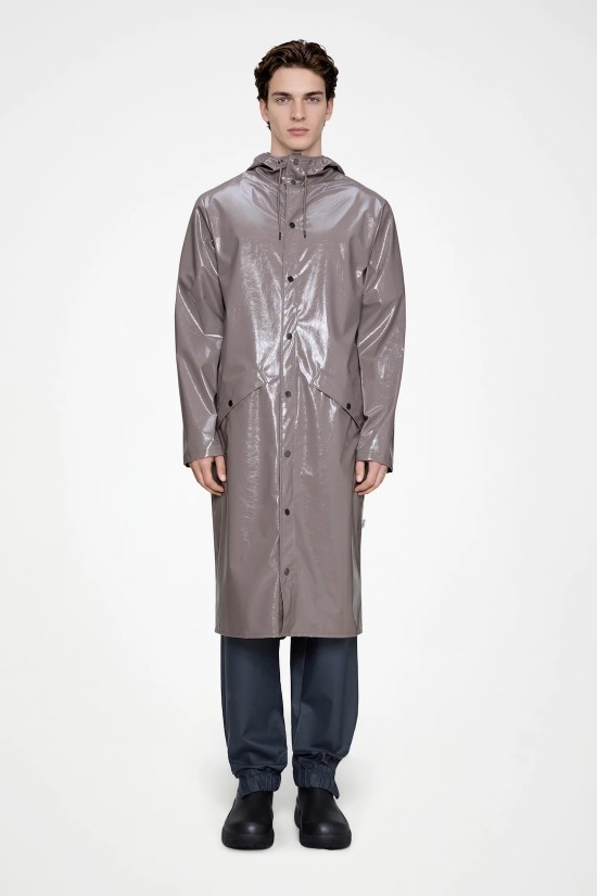 Unisex μακρύ αδιάβροχο μπουφάν - Rains Longer Jacker Cinder Glaze 18360 Unisex μακρύ αδιάβροχο μπουφάν - Rains Longer Jacker Cinder Glaze 18360