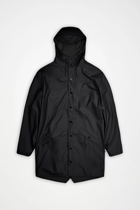 Unisex μαύρο αδιάβροχο μπουφάν - Rains Long Jacket 12020 Unisex μαύρο αδιάβροχο μπουφάν - Rains Long Jacket 12020