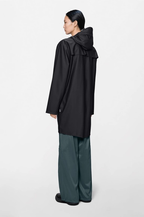 Unisex μαύρο αδιάβροχο μπουφάν - Rains Long Jacket 12020 Unisex μαύρο αδιάβροχο μπουφάν - Rains Long Jacket 12020