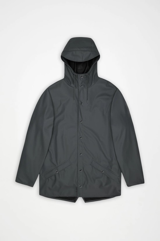 Unisex σκούρο γκρι αδιάβροχο μπουφάν - Rains 12010 Unisex σκούρο γκρι αδιάβροχο μπουφάν - Rains 12010